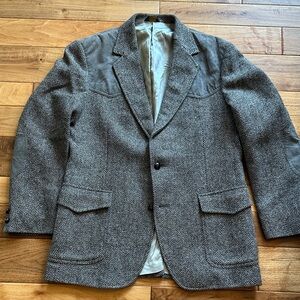 Vtg Pendleton Herringbone western blazer.